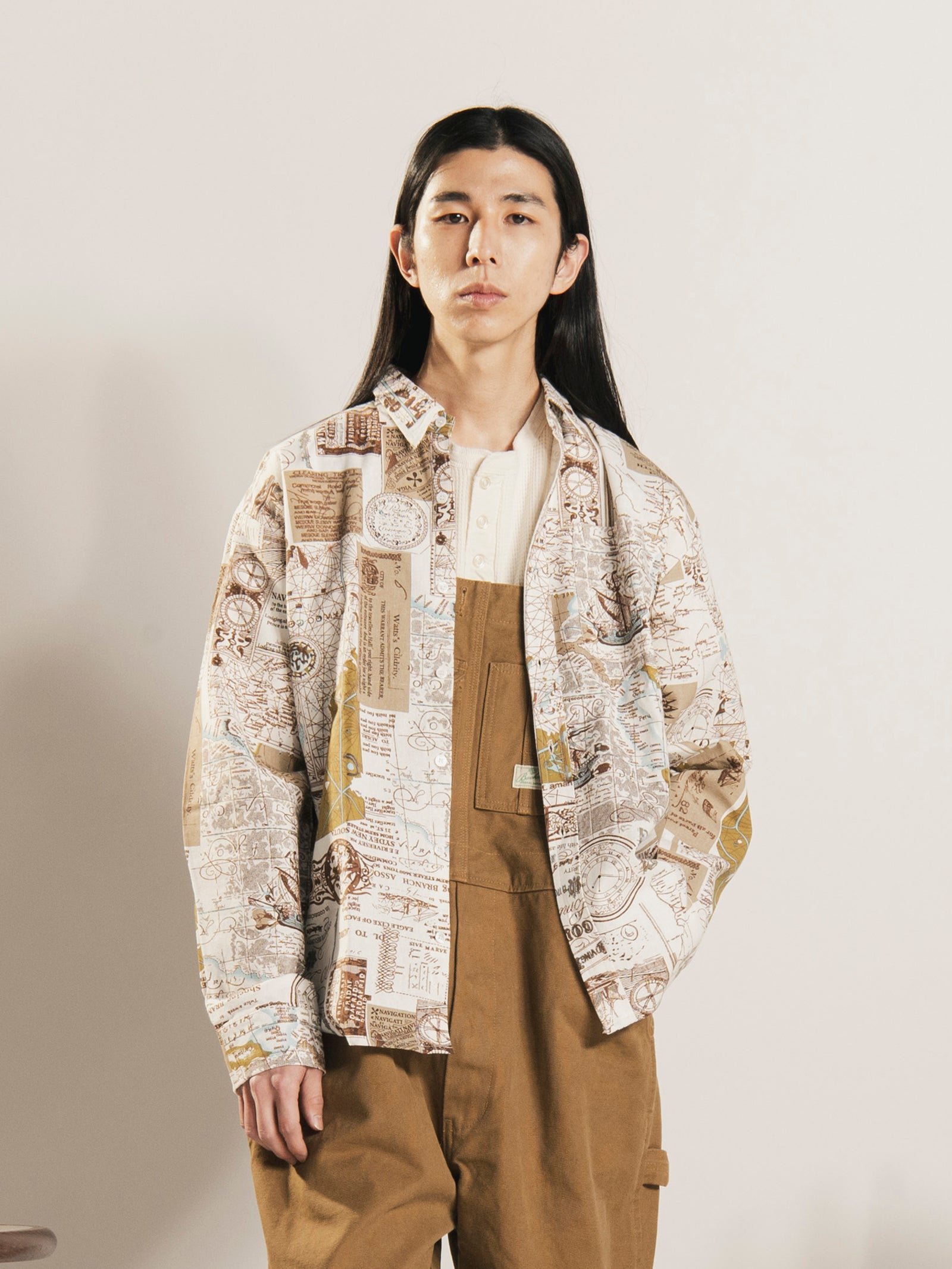 未使用品 ハク スーパーハッカ H.A.K ブラウス シャツ 七分袖 フリル レトロ シルク 総柄 F マルチカラー /CK2 中古ハク スーパーハッカ H.A.K シャツ ブラウス 七分袖 総柄