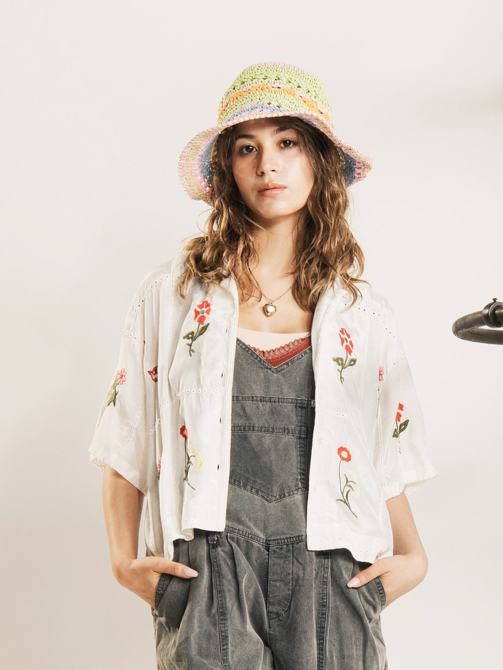 Edwina 開襟シャツ　オープンカラー　花柄 flower horl トップス