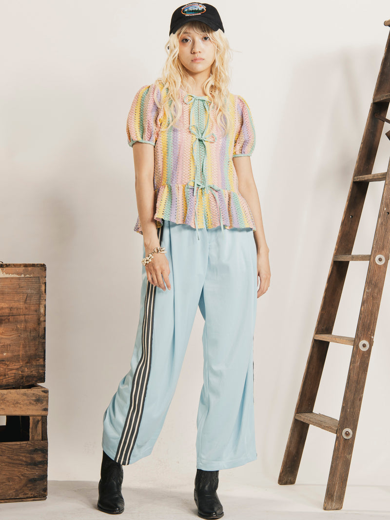 【6色展開】Meridian タック ライン入り トラックパンツ