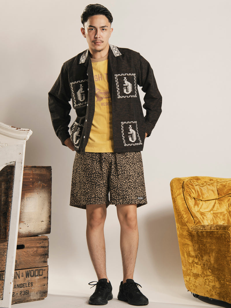 【3色展開】Backers グアテマラデザイン 刺繍 長袖シャツ