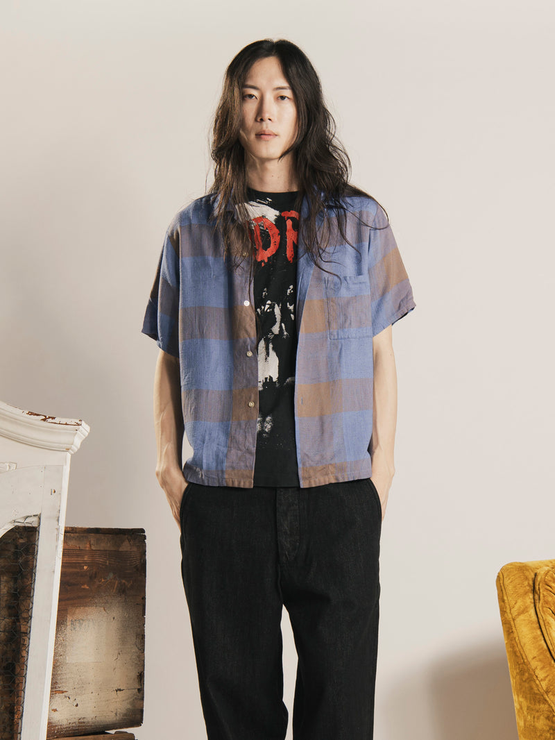 60〜70’s "BRENT" 半袖 チェックシャツ