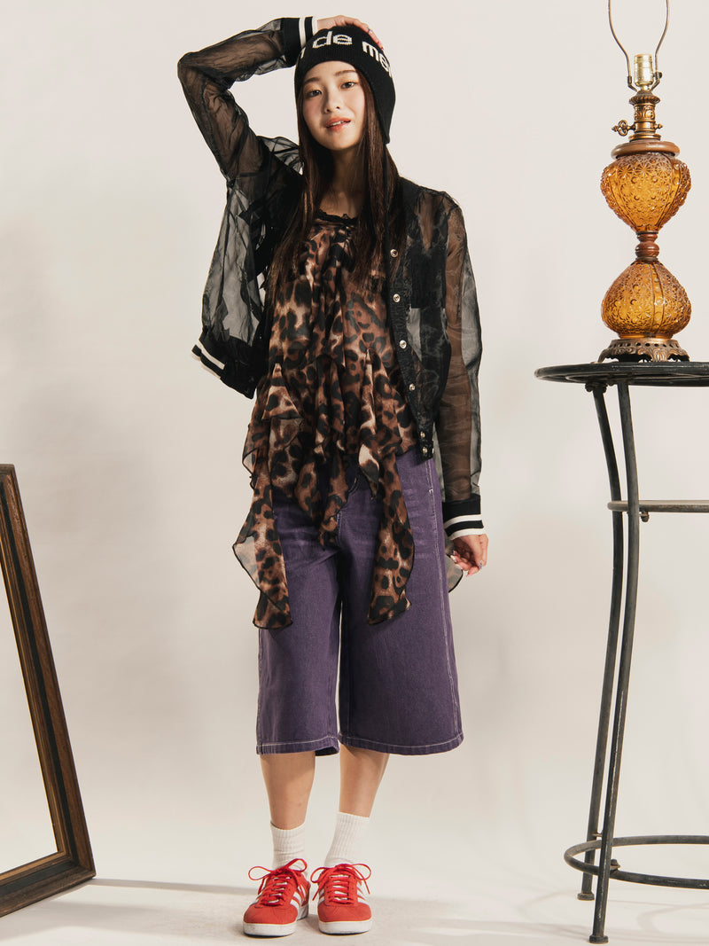 【3色展開】Elcamino カラーデニム ハーフパンツ