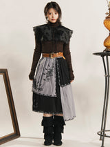 【2色展開】Emerald Motel 刺繍 ランダムデザイン スカート