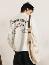 【2色展開】「Backers」刺繍入り ドリズラージャケット「CHROME REBELS」