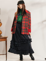 【3色展開】Meridian ライン入り トラックタイプ フリルスカート