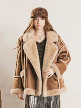 【3色展開】Meridian フェイクムートン ジャケット