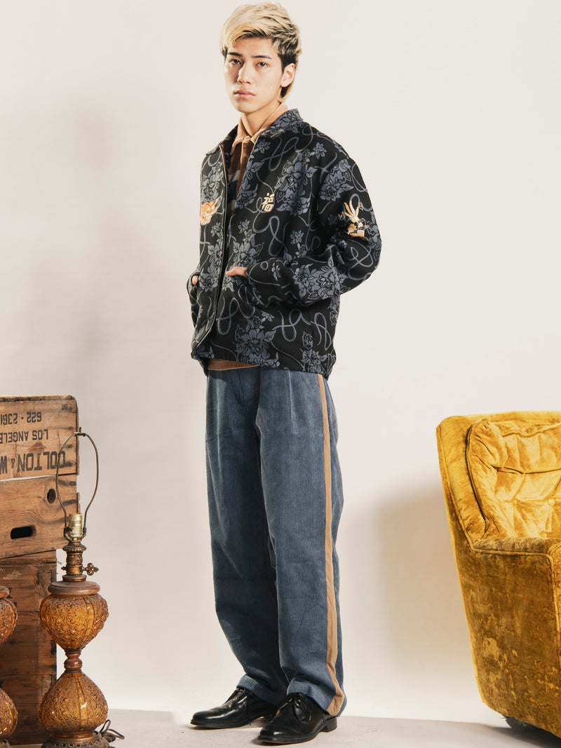 2色展開】花柄 ゴブラン織り ベトジャンタイプ ジャケット – 古着屋Top