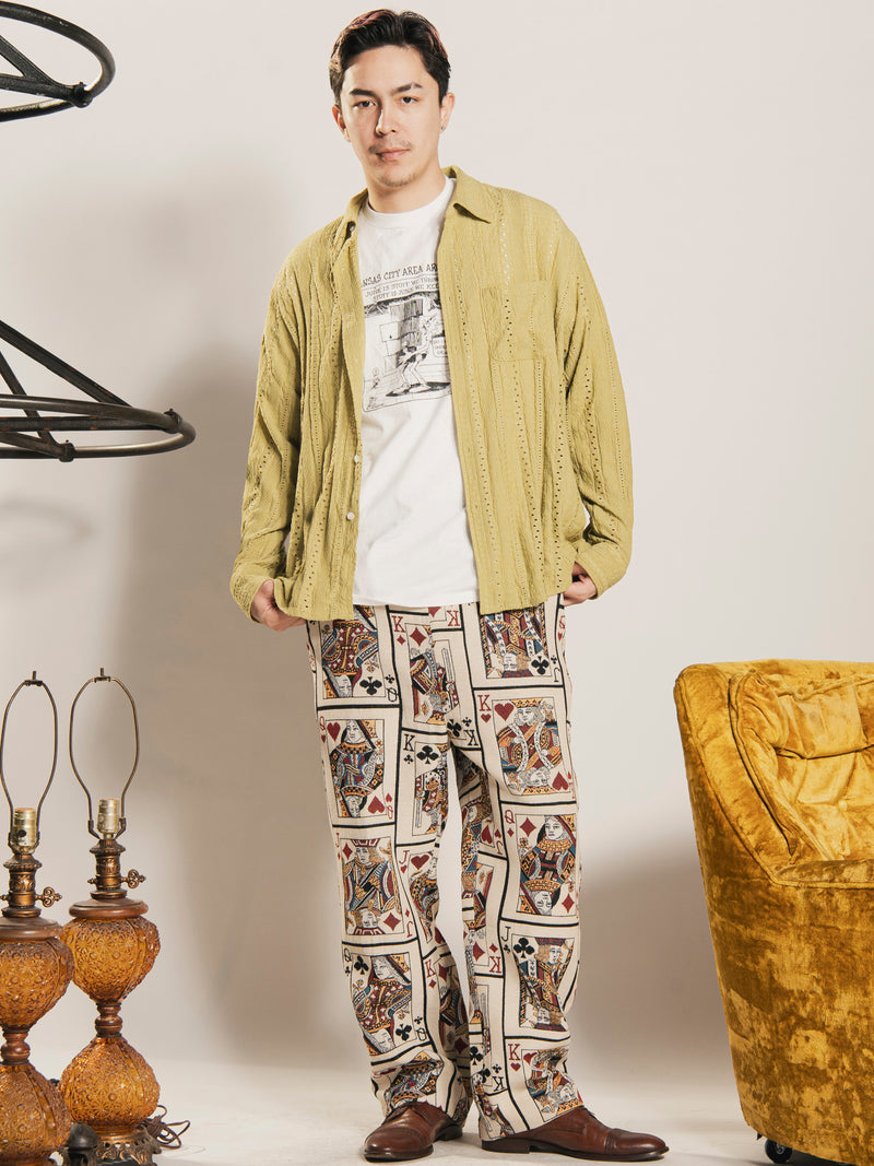 イーサン様 BURBERRY ユニオンジャック柄とストライプ柄２点トランクス L Backers トランプ柄 ゴブラン織り イージーパンツ – 古着屋Top of the