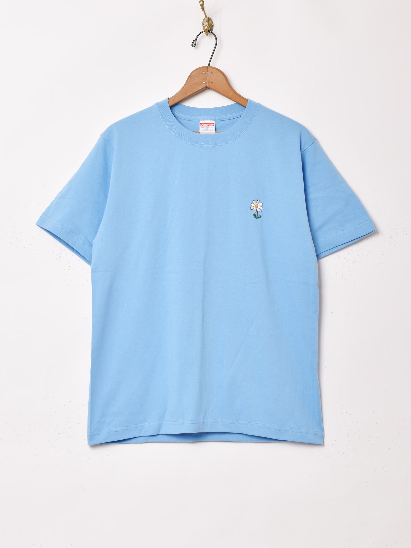 5色展開】 ワンポイント 刺繍 Tシャツ 「Flower」 – 古着屋Top of the