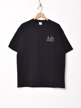【2色展開】 ワンポイント 刺繍 Tシャツ 「New York」