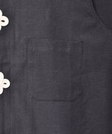【2色展開】Backers チャイナボタン スタンドカラー 半袖シャツ