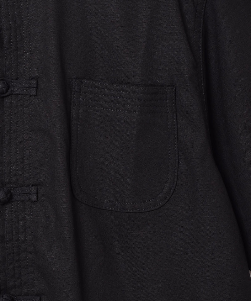 【3色展開】Backers コットンリネン チャイナボタン 半袖シャツ