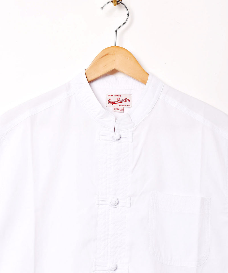 【4色展開】TEMPTATION チャイナボタン ピーチスキン 半袖シャツ
