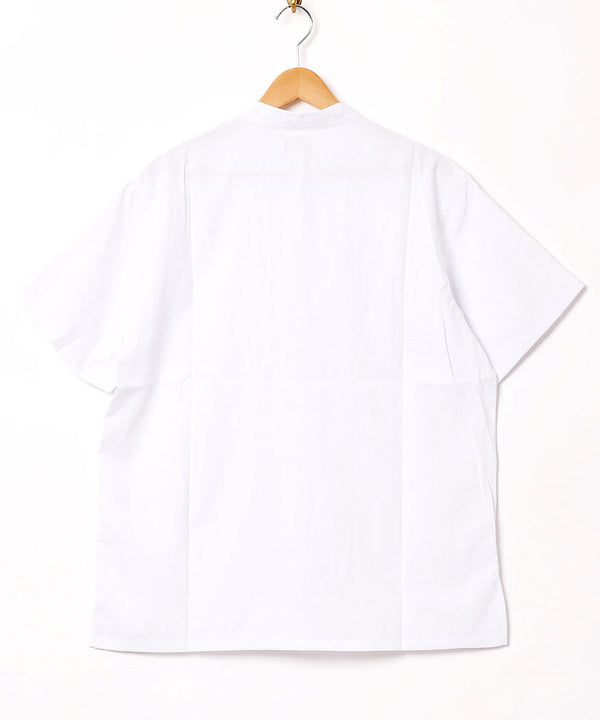 【4色展開】TEMPTATION チャイナボタン ピーチスキン 半袖シャツ