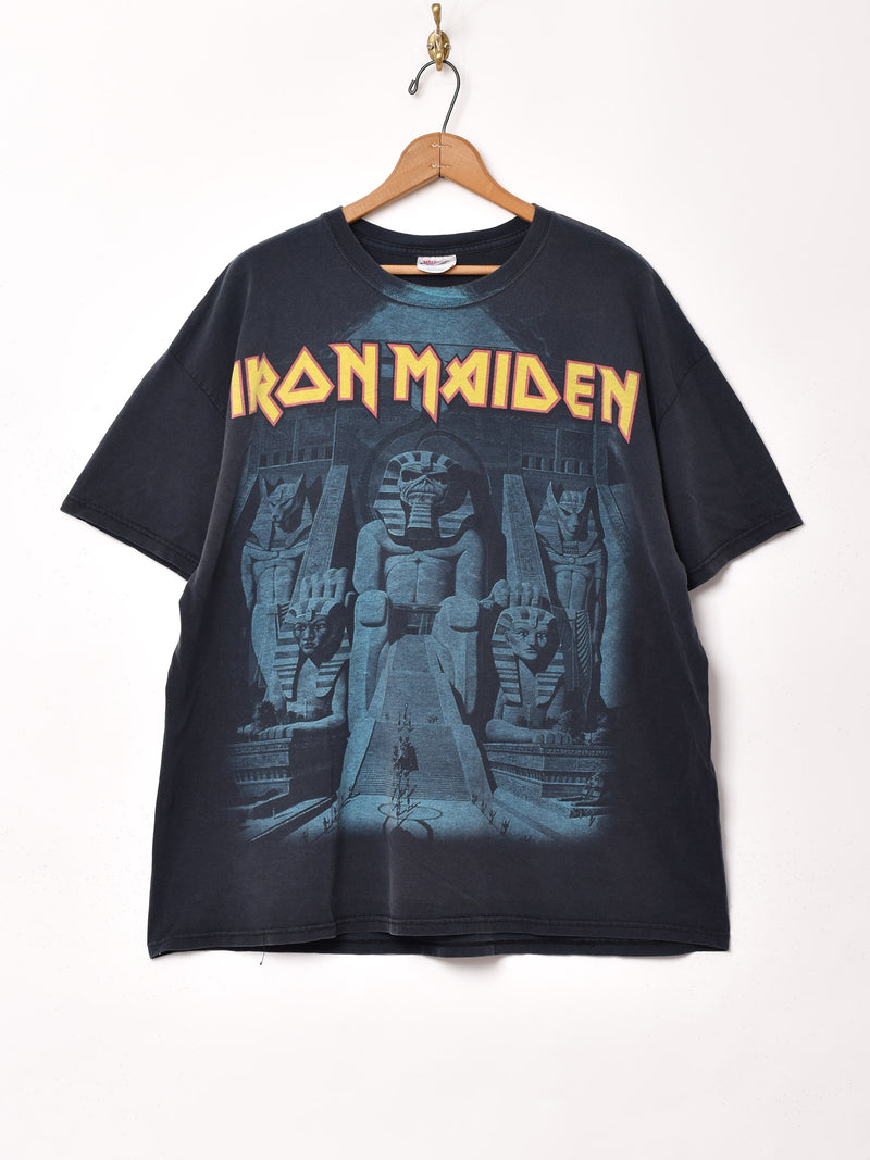 635cm身幅UNKNOWN IRON MAIDEN アイアンメイデン プルオーバーパーカー ロンT バンドTシャツ バンT メンズL /eaa349705