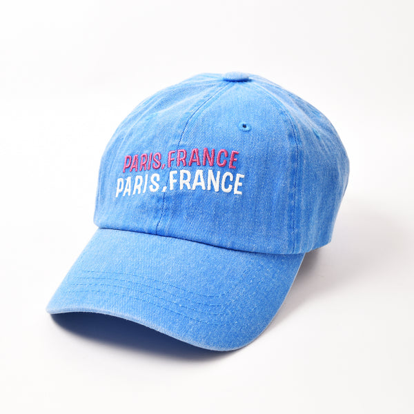 刺繍入り ケミカルウォッシュ デニムキャップ【PARIS,FRANCE】 – 古着