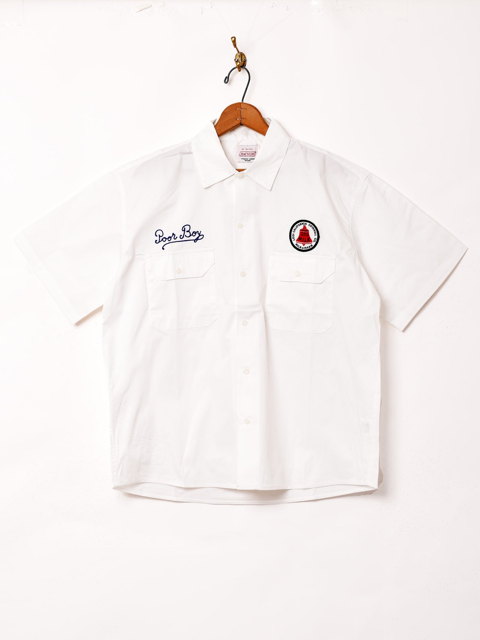 3色展開】Backers ワッペン付き 半袖 ワークシャツ – 古着屋Top of the