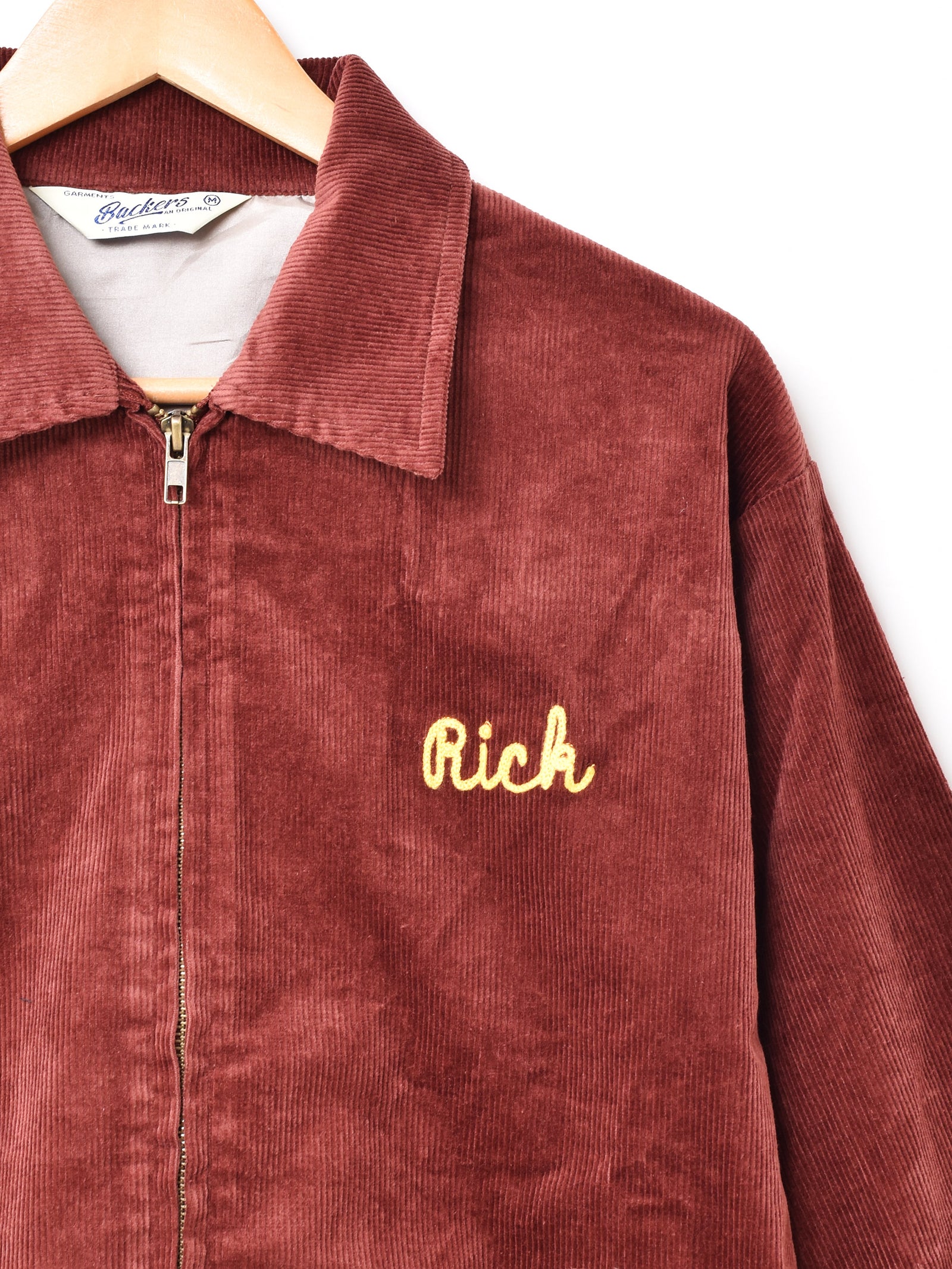 Backers バーガンディ コーデュロイジャケット Backers バーガンディ コーデュロイジャケット Backers バーガンディ