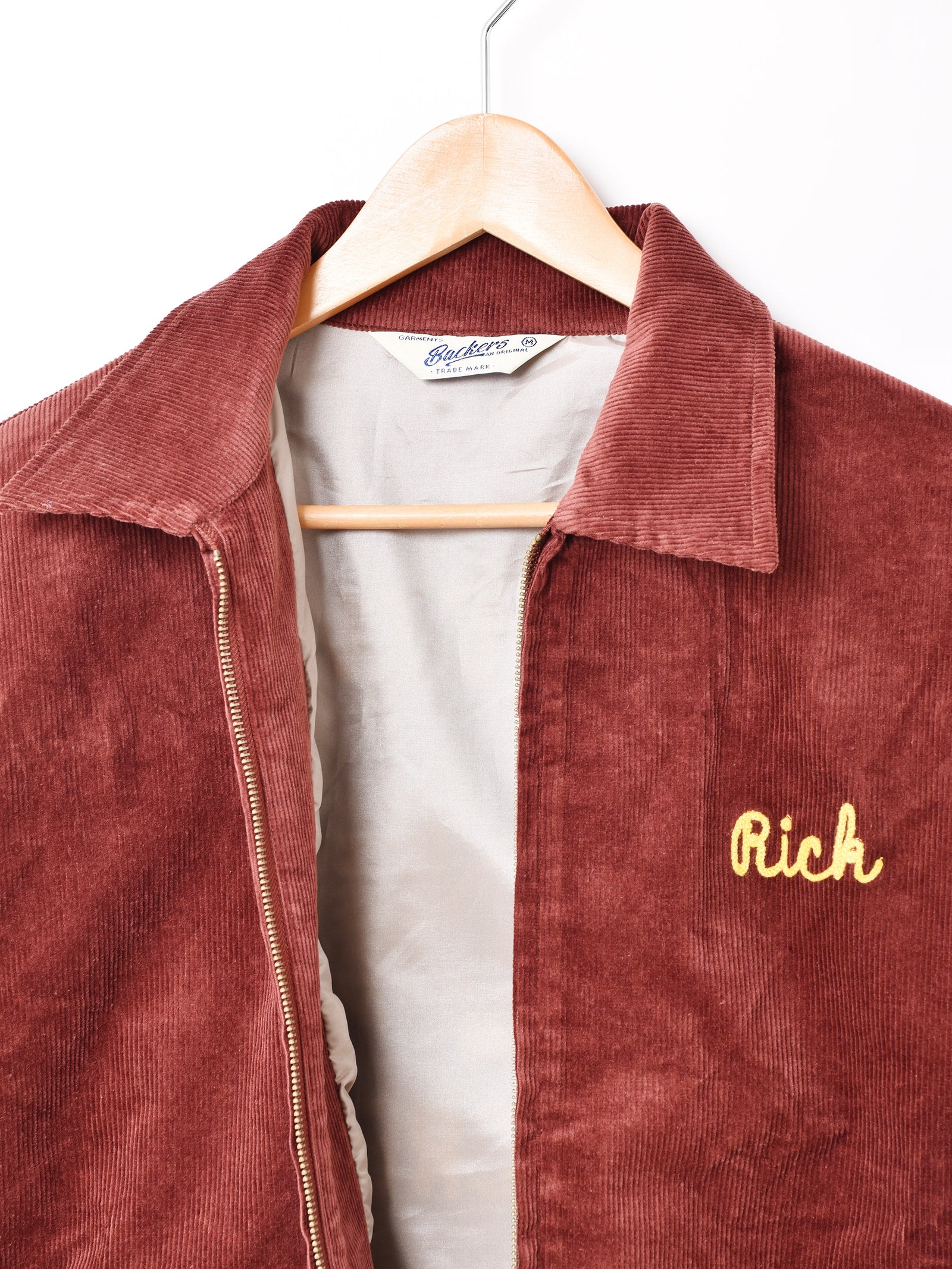 Backers コーデュロイジャケット 2色展開】Backers 刺繍入り コーデュロイジャケット「ROLLER