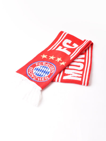 【美品】FC バイエルン・ミュンヘン Bayernサッカーマフラー バイエルンミュンヘン 細め サッカーマフラー フットボール