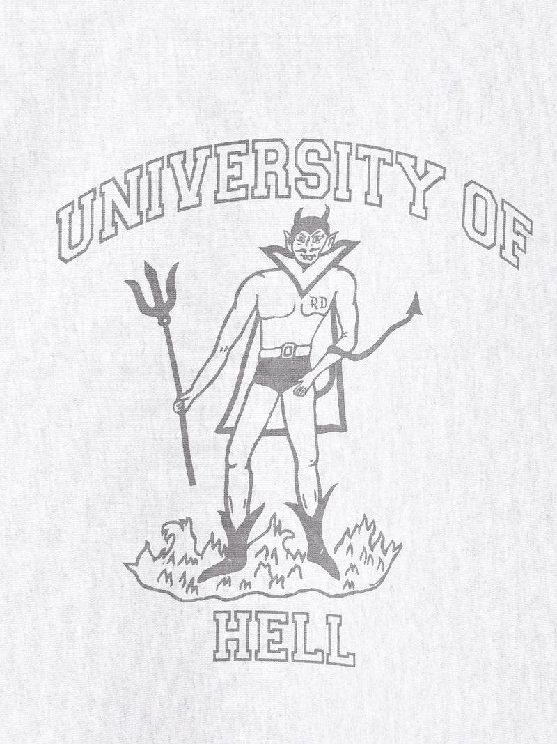 【2色展開】 プリントスウェットシャツ Devil「UNIVERSITY OF HILL」
