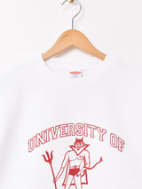 【2色展開】 プリントスウェットシャツ Devil「UNIVERSITY OF HILL」