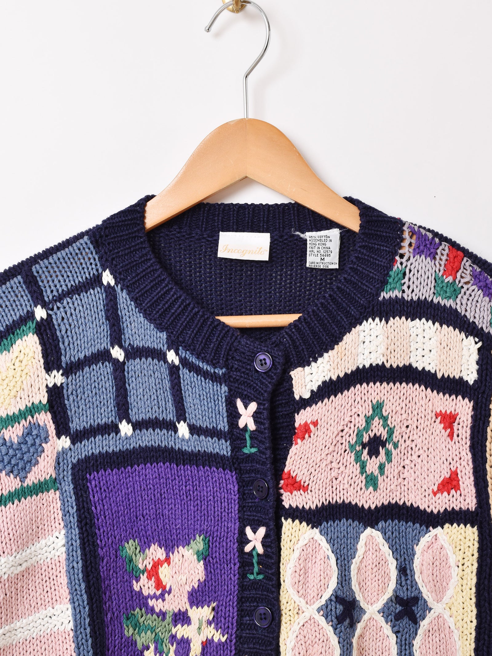 パッチワーク風 刺繍 カーディガン – 古着屋Top of the Hillのネット 