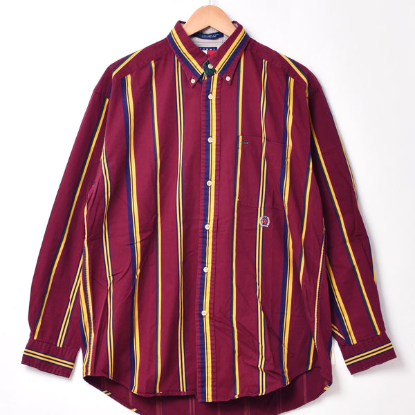 90's TOMMY HILFIGER ストライプ柄 長袖シャツ – 古着屋Top of the