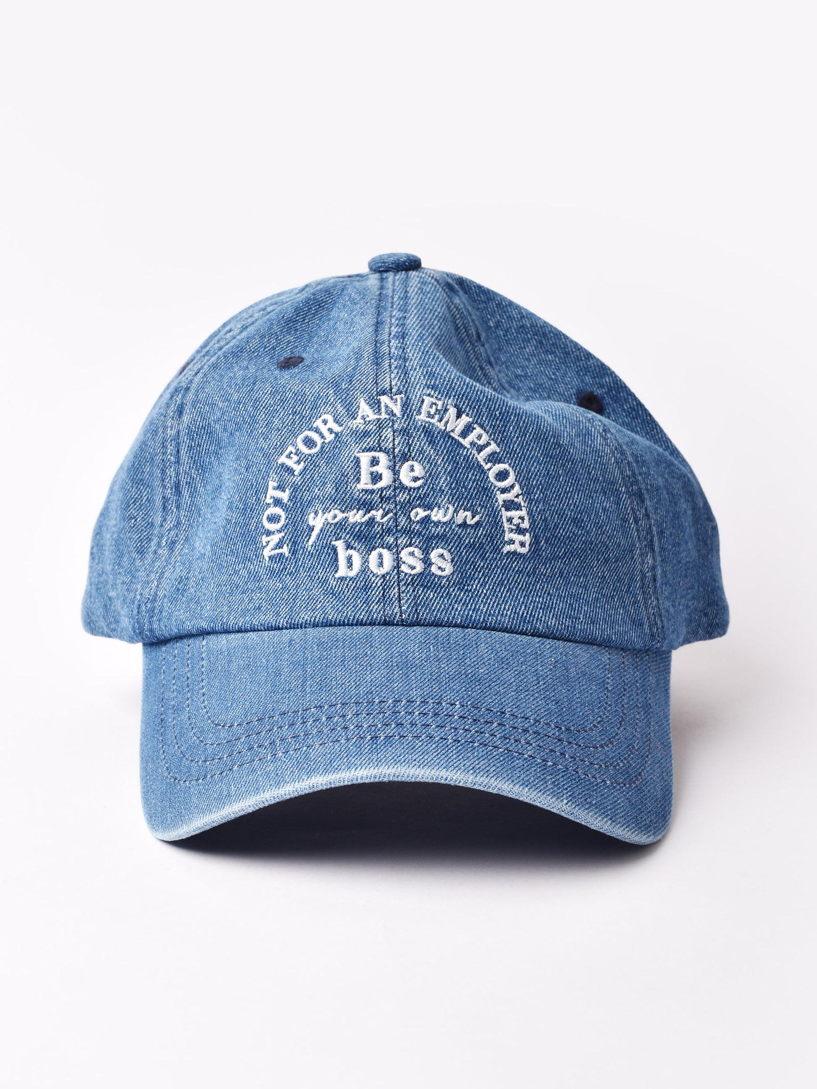 デニムキャップ 「NOT FOR AN EMPLOYER」 – 古着屋Top of the Hillの
