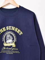 【2色展開】 プリントスウェットシャツ 「THE SUNSET」