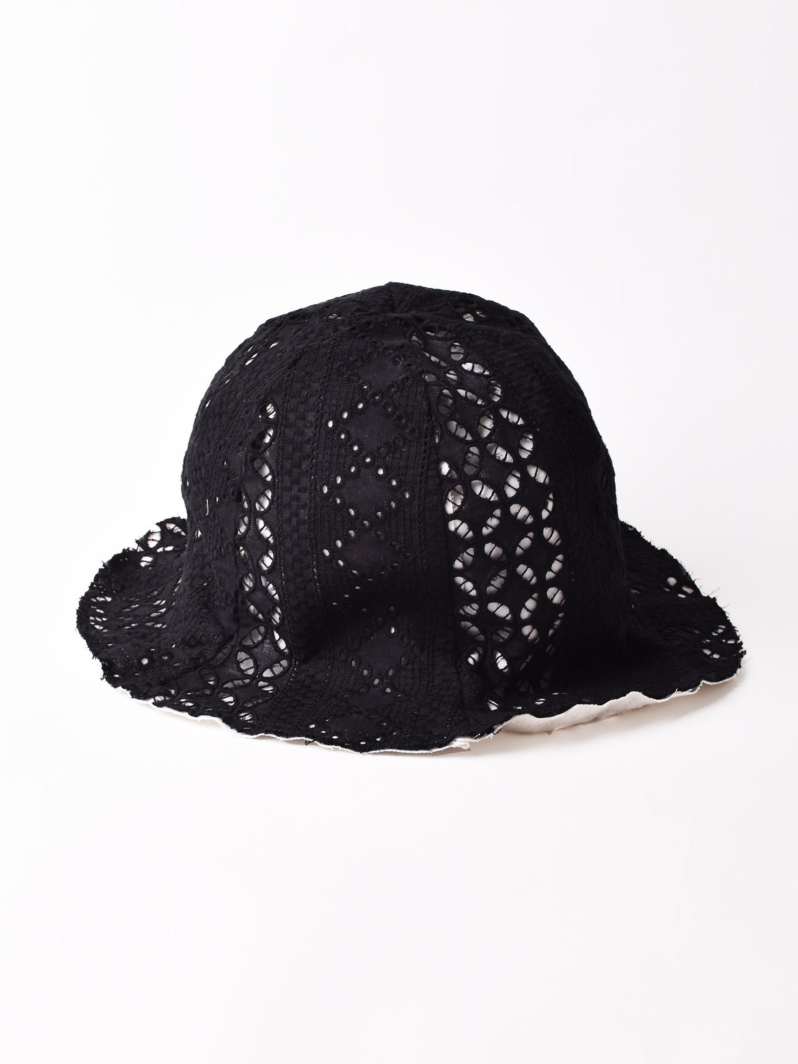 yoli チューリップハット　黒 2色展開】カットワーク チューリップハット – 古着屋Top of the Hillの