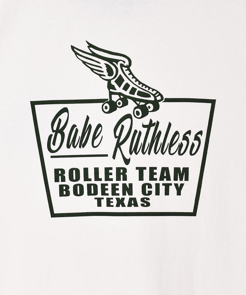 【2色展開】Roller Skate プリント リンガーTシャツ