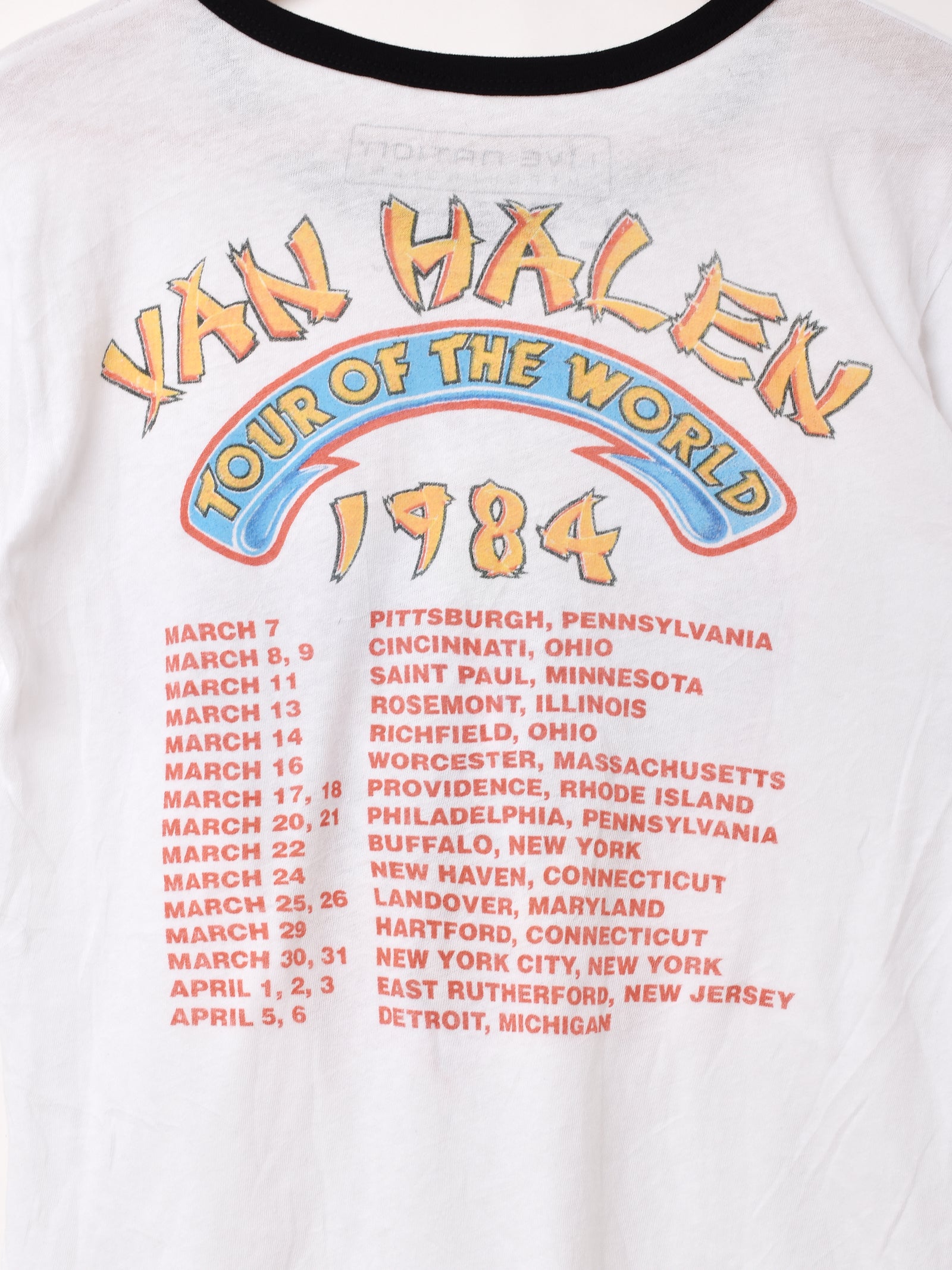 アメリカ製 Van halen 1984 ツアーTシャツ – 古着屋Top of the Hillのネット通販サイト