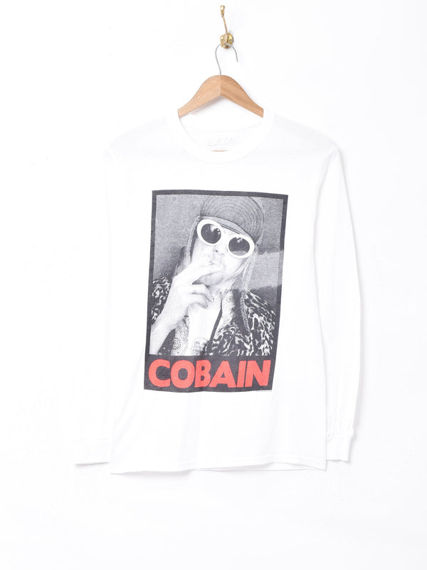 00'ｓ Kurt Cobain フォトプリント ロングスリーブTシャツ
