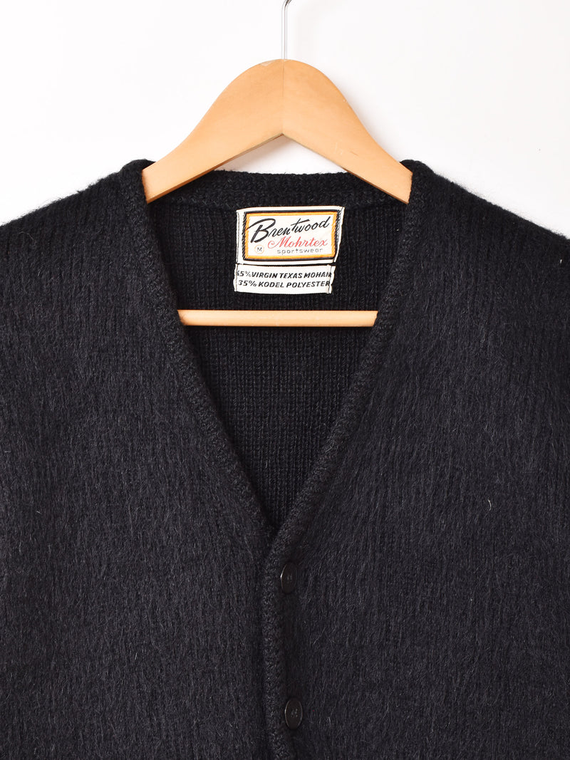 60's〜 “Brentwood” Black Mohair Cardigan