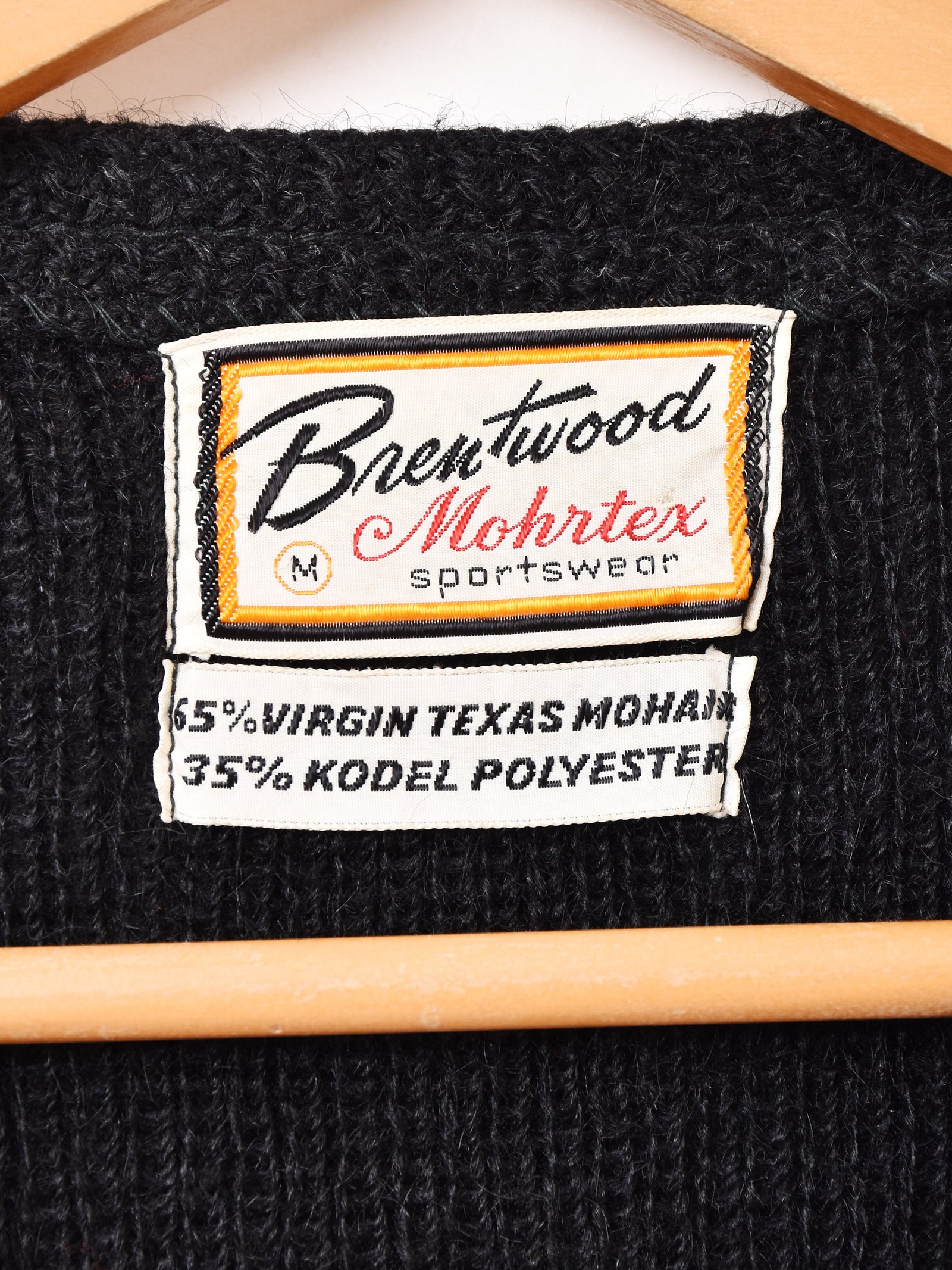 60's〜 “Brentwood” Black Mohair Cardigan – 古着屋Top of the