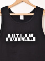【2色展開】 プリント タンクトップ「OUTLAW」