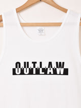 【2色展開】 プリント タンクトップ「OUTLAW」