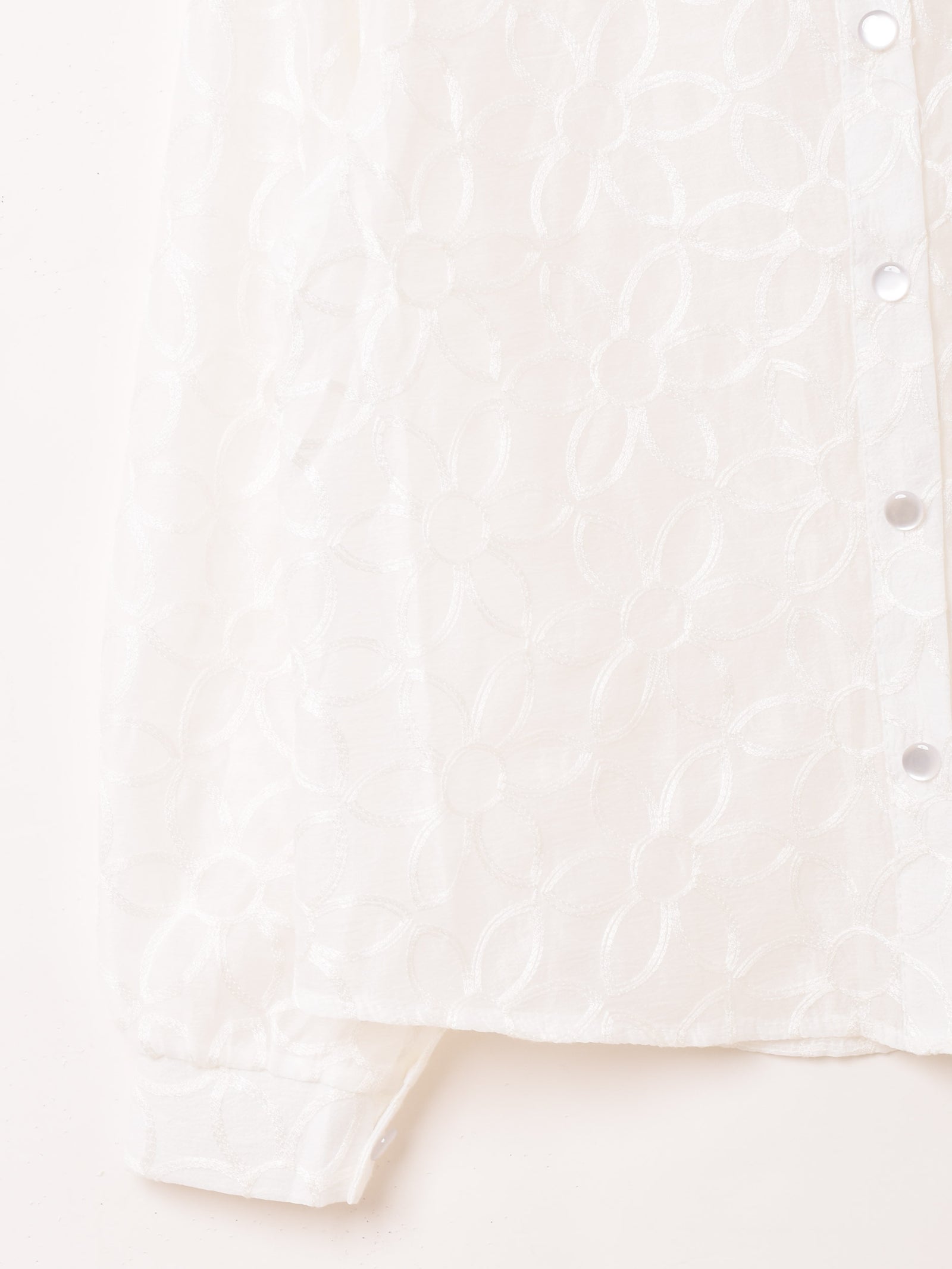 2色展開】Meridian 花刺繍 シアー 長袖ブラウス – 古着屋Top of