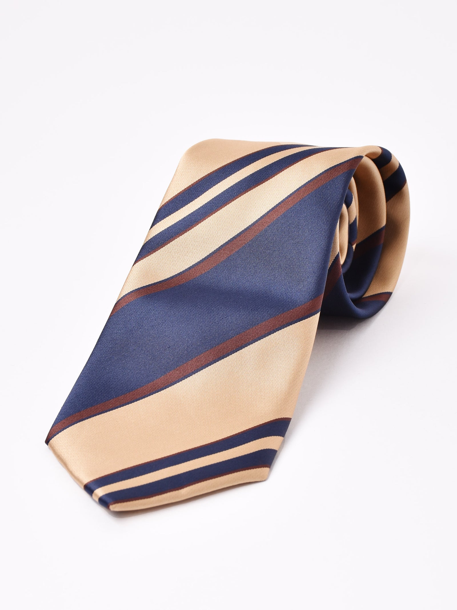 【美品】DRAKE'S ドレイクス　ネクタイ　レジメンタル　ジャガード　茶色 美品】DRAKE'S ドレイクス ネクタイ レジメンタル ジャガード 茶色 美