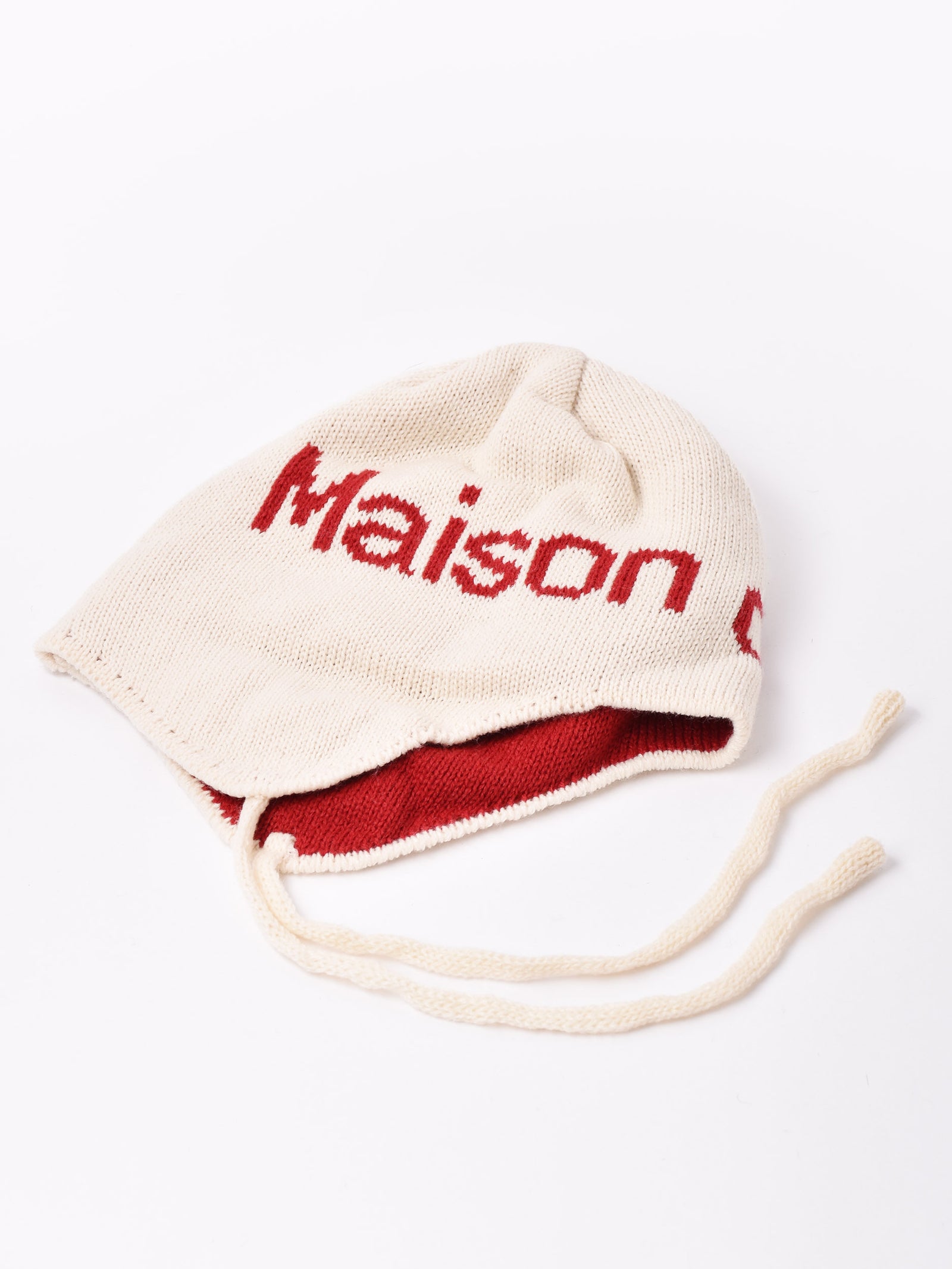 2色展開】イヤーフラップ ニットキャップ「Maison de merci」 – 古着屋