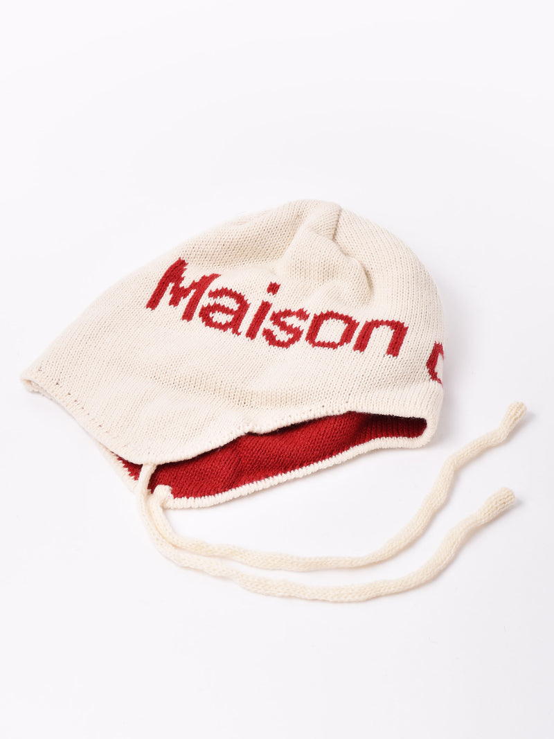 【2色展開】イヤーフラップ ニットキャップ「Maison de merci」