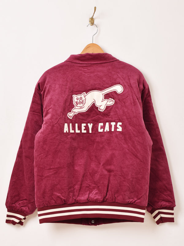 【2色展開】Backers パッチ刺繍 コーデュロイ スタジアムジャケット「ALLEY CATS」
