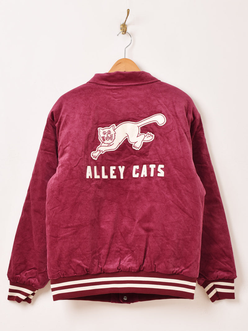 【2色展開】Backers パッチ 刺繍 コーデュロイ スタジアムジャケット「ALLEY CATS」