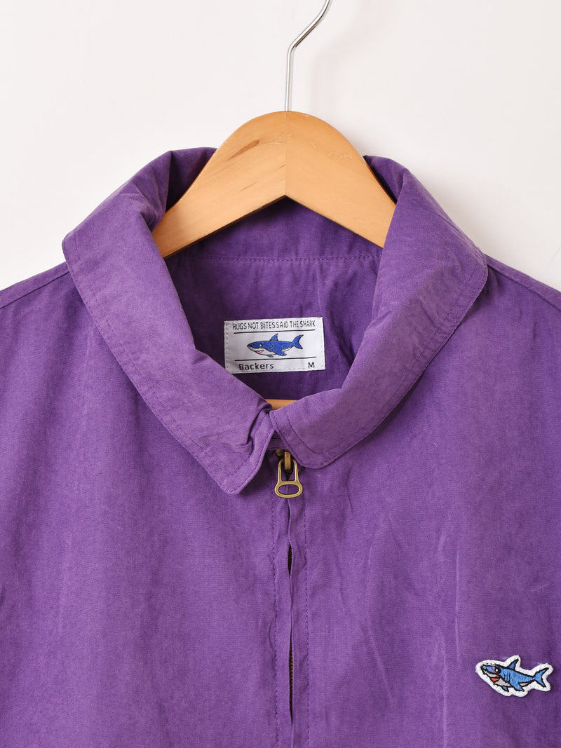 【4色展開】Backers ワンポイント シャーク ピーチスキンジャケット