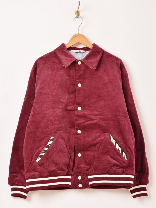 【3色展開】Backers ゼブラ コーデュロイ 襟付き スタジアムジャケット