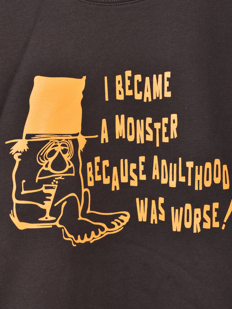 【2色展開】 プリント スウェットシャツ「Monster」