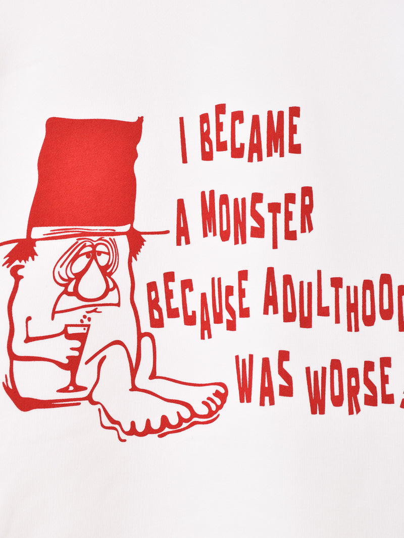 【2色展開】 プリント スウェットシャツ「Monster」