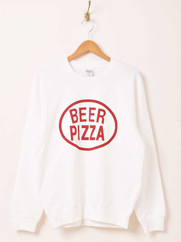 プリント スウェットシャツ「BEER PIZZA」