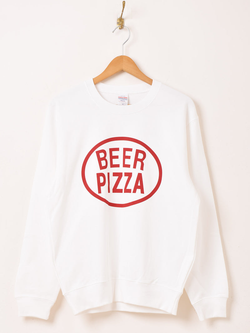 プリント スウェットシャツ「BEER PIZZA」